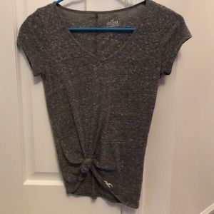 Grey Hollister Tied Shirt